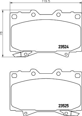 HELLA 8DB 355 009-371 - Əyləc altlığı dəsti, əyləc diski www.furqanavto.az