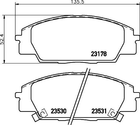 HELLA 8DB 355 009-731 - Əyləc altlığı dəsti, əyləc diski furqanavto.az