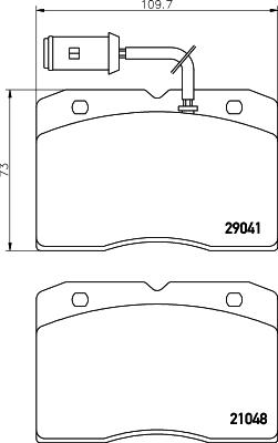 HELLA 8DB 355 005-481 - Əyləc altlığı dəsti, əyləc diski furqanavto.az