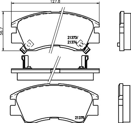 HELLA 8DB 355 005-781 - Əyləc altlığı dəsti, əyləc diski furqanavto.az