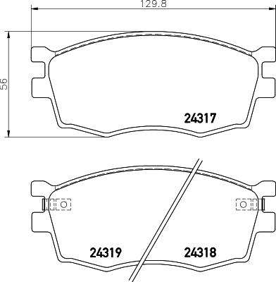 HELLA 8DB 355 006-951 - Əyləc altlığı dəsti, əyləc diski www.furqanavto.az