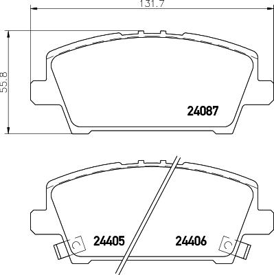 HELLA 8DB 355 006-911 - Əyləc altlığı dəsti, əyləc diski furqanavto.az