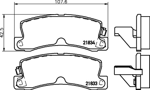 HELLA 8DB 355 027-321 - Əyləc altlığı dəsti, əyləc diski furqanavto.az