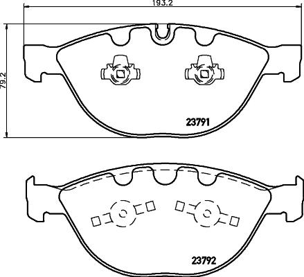 HELLA 8DB 355 006-551 - Əyləc altlığı dəsti, əyləc diski furqanavto.az