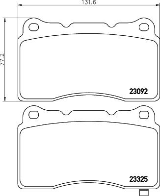 HELLA 8DB 355 006-601 - Əyləc altlığı dəsti, əyləc diski furqanavto.az