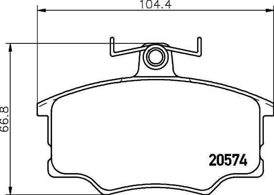 HELLA 8DB 355 006-021 - Əyləc altlığı dəsti, əyləc diski furqanavto.az