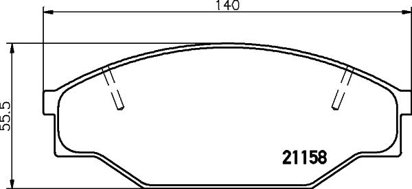 HELLA 8DB 355 006-121 - Əyləc altlığı dəsti, əyləc diski furqanavto.az