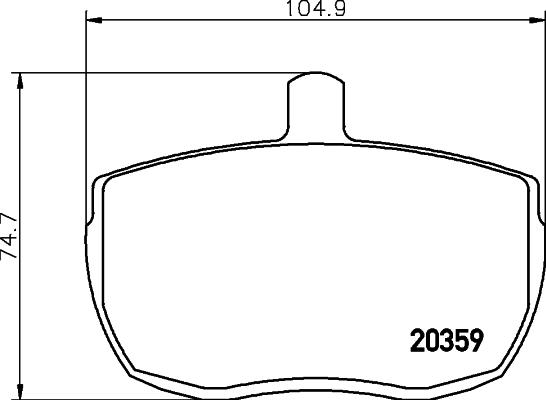 HELLA 8DB 355 006-361 - Əyləc altlığı dəsti, əyləc diski furqanavto.az