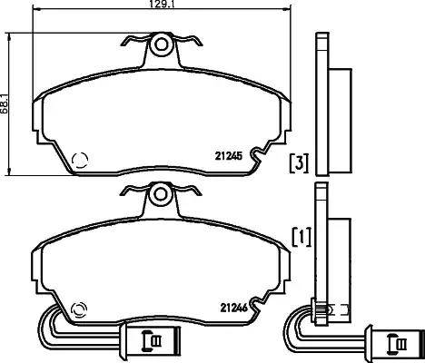 HELLA 8DB 355 006-291 - Əyləc altlığı dəsti, əyləc diski furqanavto.az