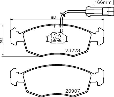 HELLA 8DB 355 008-521 - Əyləc altlığı dəsti, əyləc diski furqanavto.az