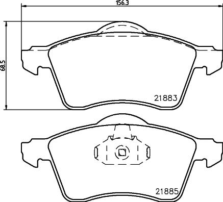 HELLA 8DB 355 008-011 - Əyləc altlığı dəsti, əyləc diski furqanavto.az