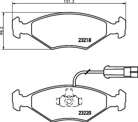 HELLA 8DB 355 008-391 - Əyləc altlığı dəsti, əyləc diski furqanavto.az