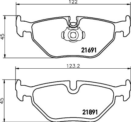 HELLA 8DB 355 007-981 - Əyləc altlığı dəsti, əyləc diski furqanavto.az