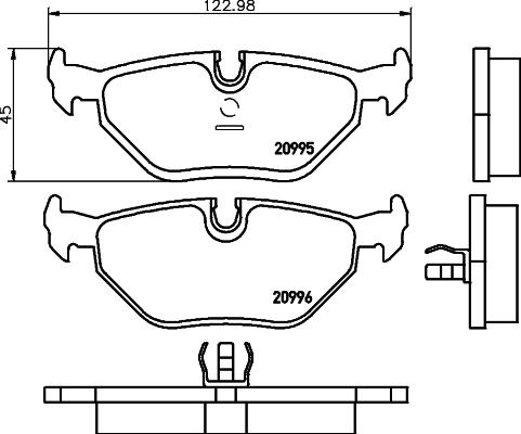 HELLA 8DB 355 007-421 - Əyləc altlığı dəsti, əyləc diski furqanavto.az