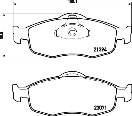 HELLA 8DB 355 007-641 - Əyləc altlığı dəsti, əyləc diski furqanavto.az