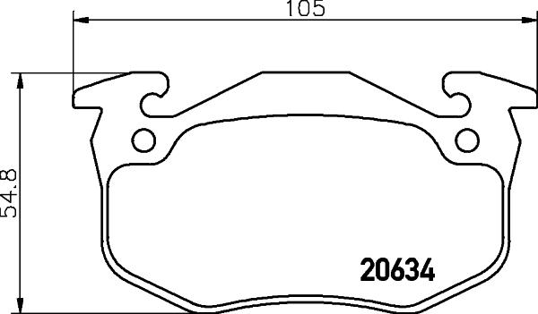 HELLA 8DB 355 007-661 - Əyləc altlığı dəsti, əyləc diski www.furqanavto.az