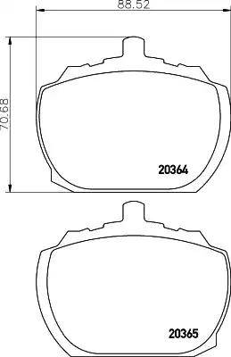 HELLA 8DB 355 007-091 - Əyləc altlığı dəsti, əyləc diski furqanavto.az