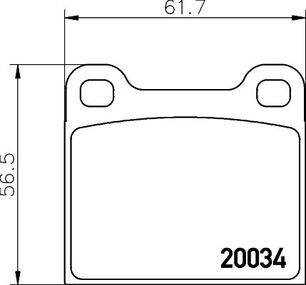 HELLA 8DB 355 007-021 - Əyləc altlığı dəsti, əyləc diski furqanavto.az