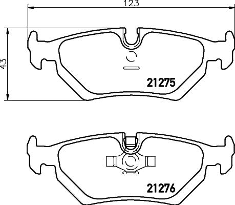 HELLA 8DB 355 007-801 - Əyləc altlığı dəsti, əyləc diski furqanavto.az