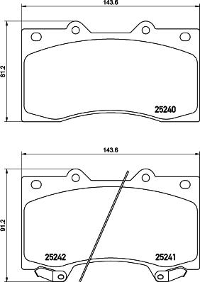 HELLA 8DB 355 019-531 - Əyləc altlığı dəsti, əyləc diski furqanavto.az