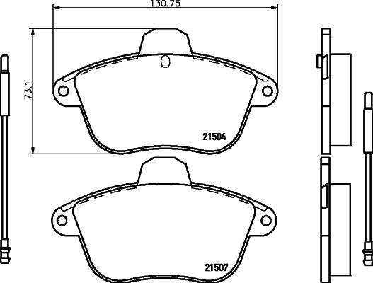 HELLA 8DB 355 019-081 - Əyləc altlığı dəsti, əyləc diski furqanavto.az