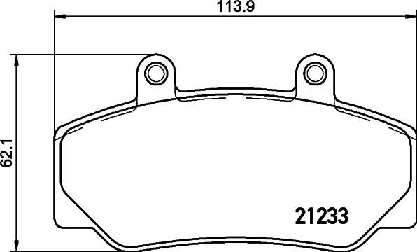 HELLA 8DB 355 019-031 - Əyləc altlığı dəsti, əyləc diski furqanavto.az