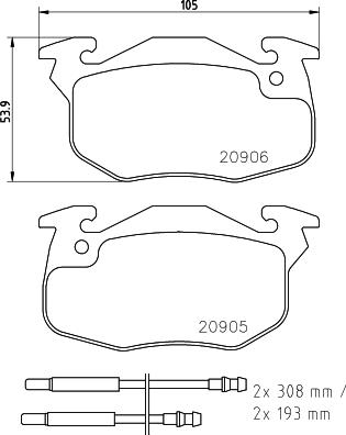 HELLA 8DB 355 019-131 - Əyləc altlığı dəsti, əyləc diski furqanavto.az