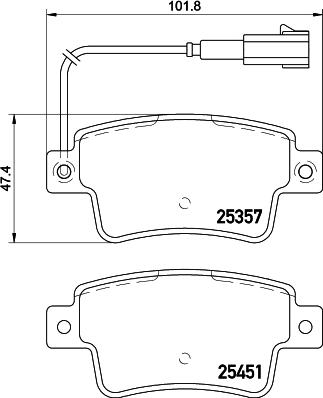 HELLA 8DB 355 019-801 - Əyləc altlığı dəsti, əyləc diski furqanavto.az