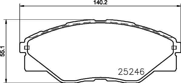 HELLA 8DB 355 019-811 - Əyləc altlığı dəsti, əyləc diski furqanavto.az