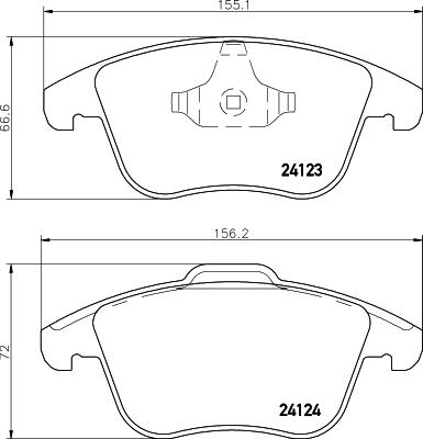 HELLA 8DB 355 019-881 - Əyləc altlığı dəsti, əyləc diski furqanavto.az