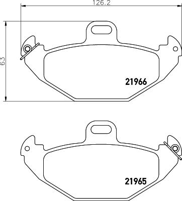 HELLA 8DB 355 019-351 - Əyləc altlığı dəsti, əyləc diski furqanavto.az