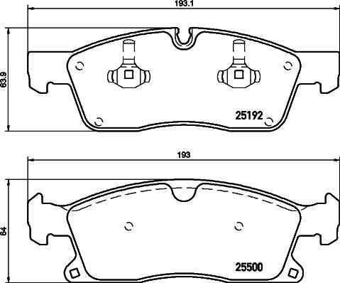 HELLA 8DB 355 019-821 - Əyləc altlığı dəsti, əyləc diski furqanavto.az