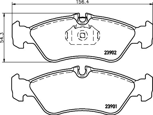 HELLA 8DB 355 014-401 - Əyləc altlığı dəsti, əyləc diski furqanavto.az