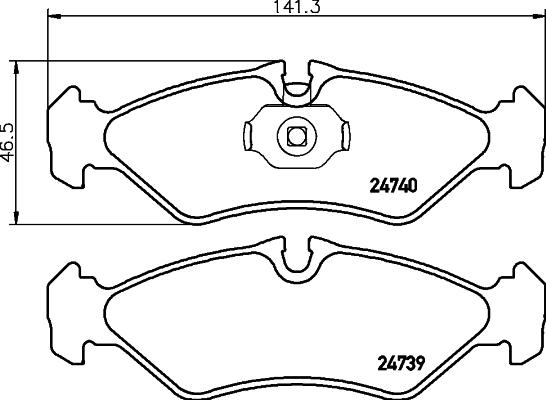 HELLA 8DB 355 030-771 - Əyləc altlığı dəsti, əyləc diski furqanavto.az