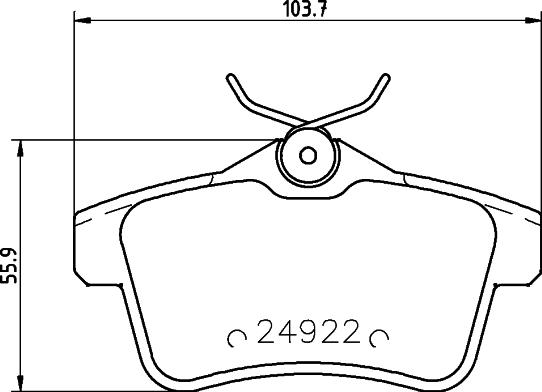 HELLA 8DB 355 014-531 - Əyləc altlığı dəsti, əyləc diski furqanavto.az