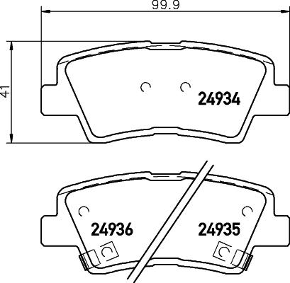 HELLA 8DB 355 014-571 - Əyləc altlığı dəsti, əyləc diski furqanavto.az