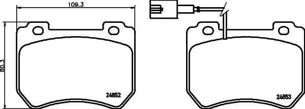 HELLA 8DB 355 014-651 - Əyləc altlığı dəsti, əyləc diski furqanavto.az