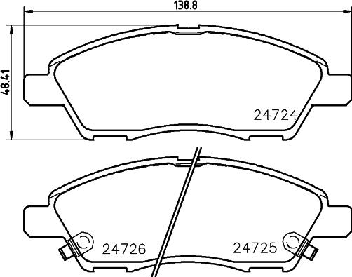 HELLA 8DB 355 014-071 - Əyləc altlığı dəsti, əyləc diski furqanavto.az