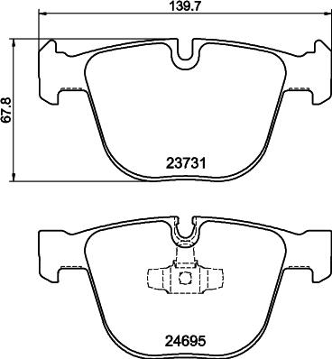 HELLA 8DB 355 014-141 - Əyləc altlığı dəsti, əyləc diski furqanavto.az