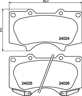 HELLA 8DB 355 014-121 - Əyləc altlığı dəsti, əyləc diski www.furqanavto.az