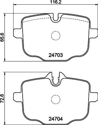 HELLA 8DB 355 014-361 - Əyləc altlığı dəsti, əyləc diski furqanavto.az