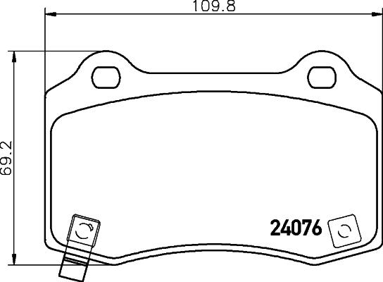 HELLA 8DB 355 014-211 - Əyləc altlığı dəsti, əyləc diski furqanavto.az