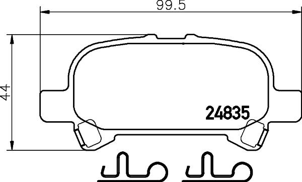 HELLA 8DB 355 014-751 - Əyləc altlığı dəsti, əyləc diski furqanavto.az