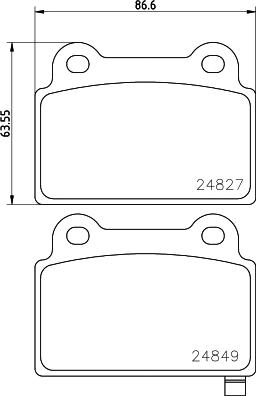 HELLA 8DB 355 014-701 - Əyləc altlığı dəsti, əyləc diski furqanavto.az