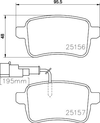 HELLA 8DB 355 015-541 - Əyləc altlığı dəsti, əyləc diski furqanavto.az