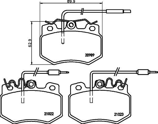 HELLA 8DB 355 015-511 - Əyləc altlığı dəsti, əyləc diski furqanavto.az