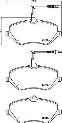 HELLA 8DB 355 015-621 - Əyləc altlığı dəsti, əyləc diski furqanavto.az