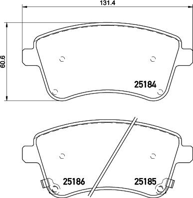 HELLA 8DB 355 015-331 - Əyləc altlığı dəsti, əyləc diski furqanavto.az