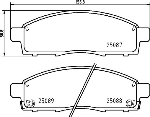 HELLA 8DB 355 023-401 - Əyləc altlığı dəsti, əyləc diski furqanavto.az