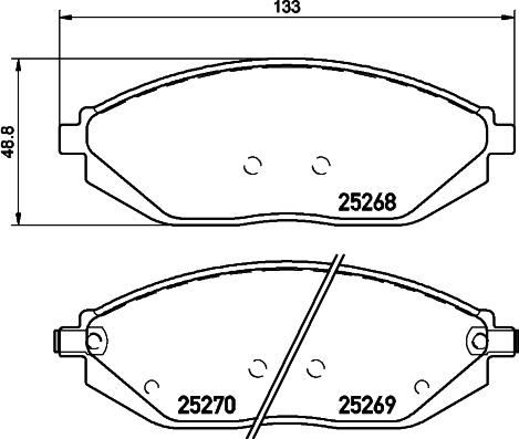 HELLA 8DB 355 015-771 - Əyləc altlığı dəsti, əyləc diski furqanavto.az